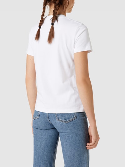 Calvin Klein Jeans T-Shirt mit Label-Print Weiss 5