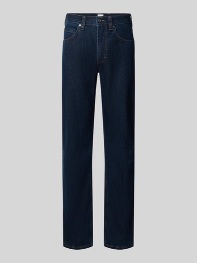 Produktfoto, Straight Fit Jeans mit Eingrifftaschen Modell 'Tramper' von Mustang in Dunkelblau, Baumwoll-Mix mit Stretch-Anteil, neutrale Fläche