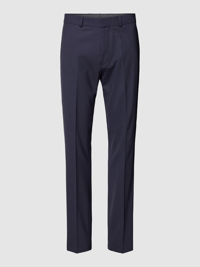 s.Oliver BLACK LABEL Regular fit pantalon met persplooien, model 'OULTIMATE' Marineblauw - 2