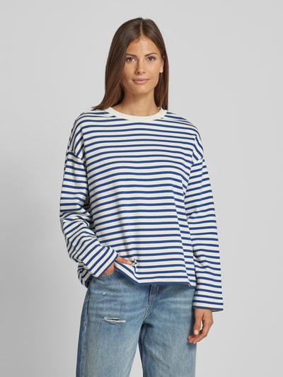 Armedangels Sweatshirt met extra brede schouders, model 'FRANKAA MAARLEN' Blauw - 4