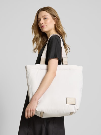 STUDIO BERLIN Handtasche mit Label-Badge Modell 'PRENZLAU' Hellgrau 1