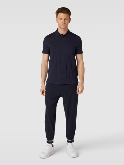 ARMANI EXCHANGE Poloshirt mit Label-Strukturmuster Marine 1