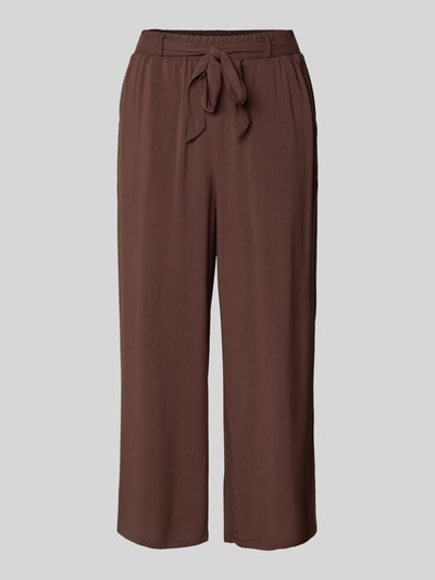 Soyaconcept Culotte aus Viskose mit Bindegürtel Dunkelbraun 2