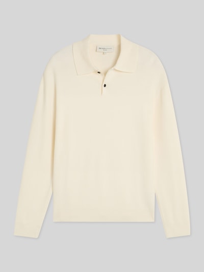 Tom Tailor Denim Regular Fit Poloshirt mit Viskosemix Offwhite 2