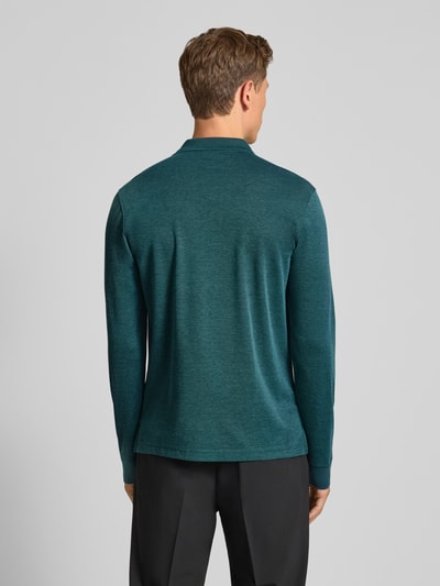 Christian Berg Men Regular fit poloshirt in design met lange mouwen Lagune - 5