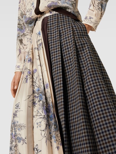 Weekend Max Mara Faltenrock in Two-Tone-Machart Modell 'WALK' Marine 3
