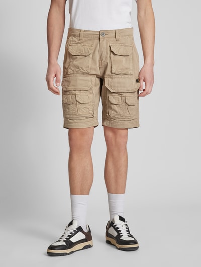 Alpha Industries Regular Fit Cargoshorts mit Label-Detail Modell 'BATTLE SHORT' Sand 4