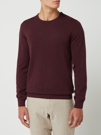 s.Oliver RED LABEL Pullover mit Logo-Stickerei  Bordeaux 4