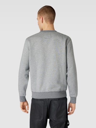 G-Star Raw Sweatshirt mit Label-Print Mittelgrau Melange 5