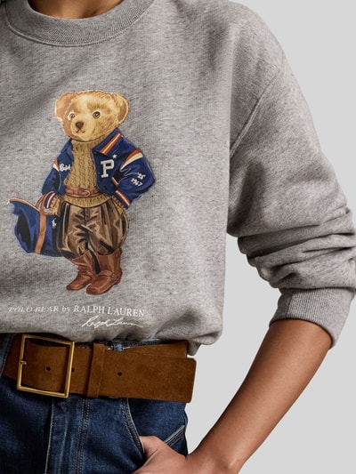Polo Ralph Lauren Regular Fit Sweatshirt aus Baumwoll-Mix mit Polo-Bear Dunkelgrau 3