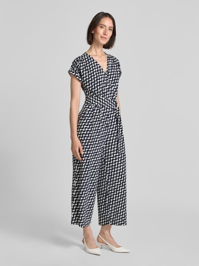 Betty Barclay Kombinezon z dekoltem w serek i paskiem Granatowy 1