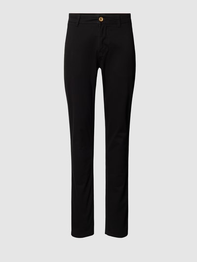 Blend Spodnie o kroju slim fit z zapięciem na guzik model ‘BHNATAN’ Czarny 2