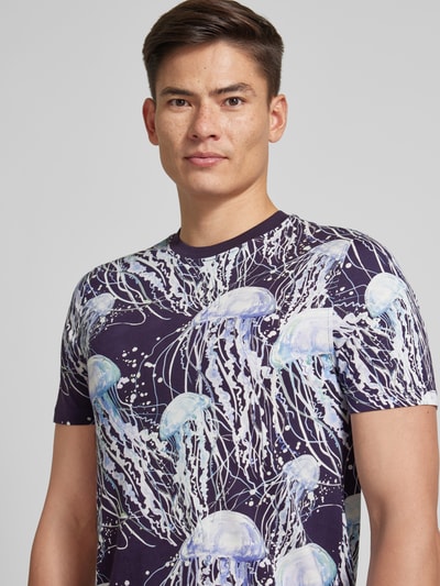 MCNEAL T-shirt we wzory na całej powierzchni Ciemnoniebieski 3