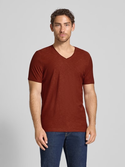 MCNEAL T-Shirt mit V-Ausschnitt Dunkelrot 4