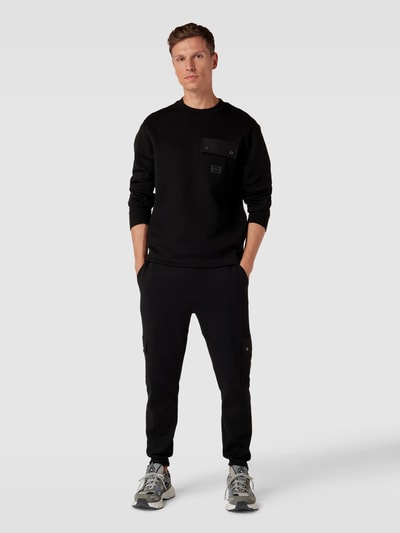 HUGO Sweatshirt met borstzak, model 'Dhaluli' Zwart - 1