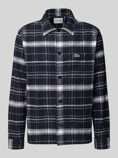 Lacoste Kurtka koszulowa o kroju oversized z czystej bawełny model ‘6CG’ Ciemnoniebieski 2