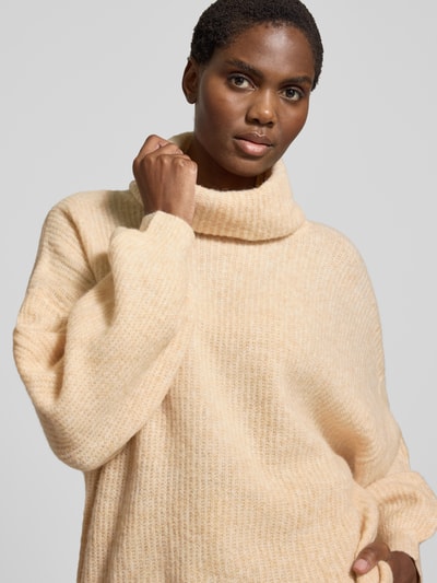 GUIDO MARIA KRETSCHMER WOMAN Oversized gebreide pullover met col, model 'Insa' Beige - 3