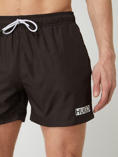 HUGO CLASSIFICATION Badehose mit Logo Modell 'Haiti' Black 4