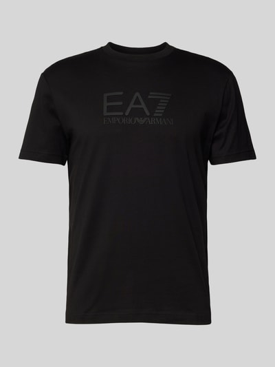 EA7 Emporio Armani T-Shirt mit Label-Print Black 2