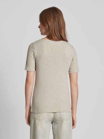 Marc O'Polo T-Shirt in unifarbenem Design mit Rundhalsausschnitt Beige 5