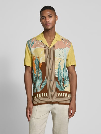 Baldessarini Vrijetijdsoverhemd van viscose, model 'Rick' Geel - 4