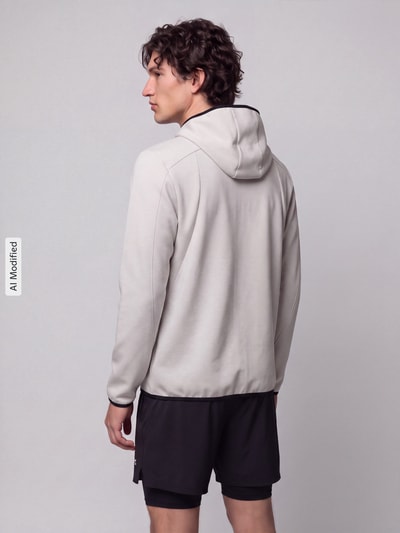 Under Armour Regular Fit Trainingsjacke mit Baumwoll-Anteil Modell 'Unstoppable Fleece' Weiss 5