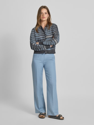 Scotch & Soda Wide leg stoffen broek van een mix van viscose en linnen Lichtblauw - 1