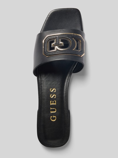 Guess Pantoletten mit Label-Detail Modell 'TARISHA' Black 3