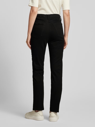 Raphaela By Brax Regular fit broek met riemlussen, model 'Laura New' Zwart - 5