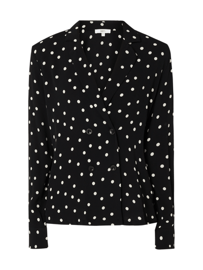 Jake*s Casual Bluse aus Krepp mit Punktemuster Black 2