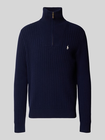 Polo Ralph Lauren Sweter z dzianiny ze stójką Granatowy 2