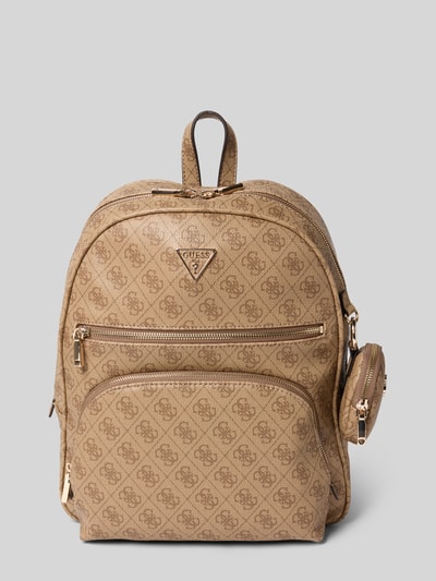 Guess Rucksack mit Label-Applikation Modell 'POWER PLAY' Hellbraun 2