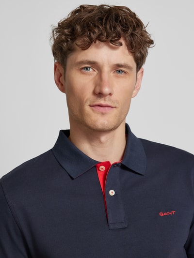 Gant Regular Fit Poloshirt mit Label-Stitching Marine 3