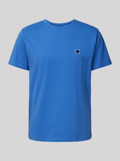 Thinking Mu T-shirt met labelpatch Koningsblauw - 2