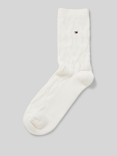 Tommy Hilfiger Socken mit Label-Detail Offwhite 1