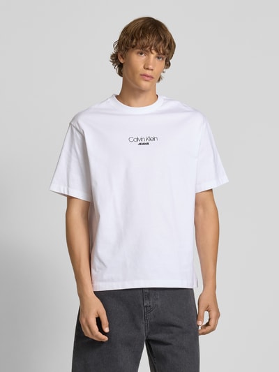 Calvin Klein Jeans Relaxed Fit T-Shirt mit Rundhalsausschnitt Weiss 4