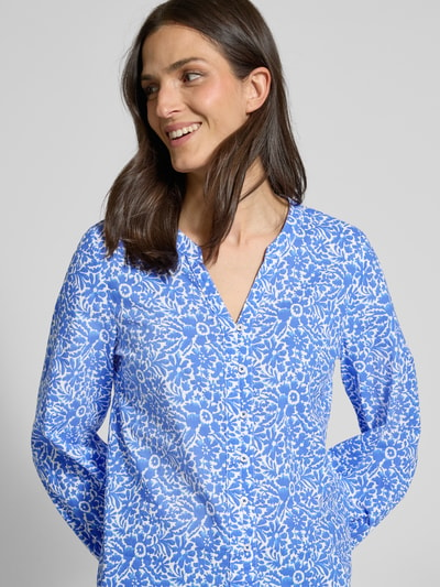 Emily Van den Bergh Regular fit blouse met ballonmouwen Blauw - 3