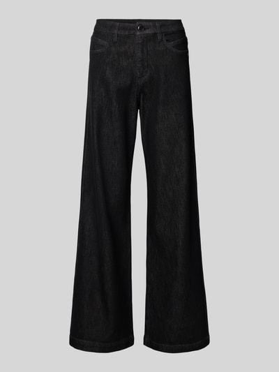 s.Oliver BLACK LABEL Wide leg jeans van katoenmix, model SURI' Zwart - 2