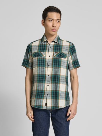 PME Legend Regular Fit Freizeithemd mit Brusttaschen Gruen 4