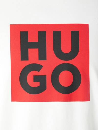 HUGO T-Shirt mit Logo-Print Modell 'Daltor'  Weiss 2