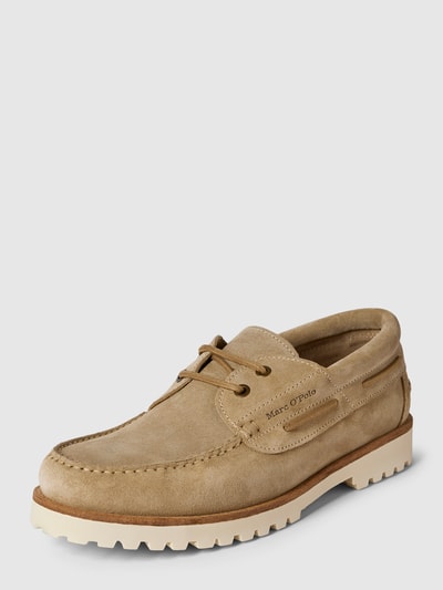 Marc O'Polo Penny loafers van leer met siernaden, model 'Levi' Zand - 1