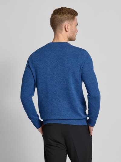 Christian Berg Men Wollpullover mit V-Ausschnitt und Kaschmir-Anteil Jeansblau Melange 5