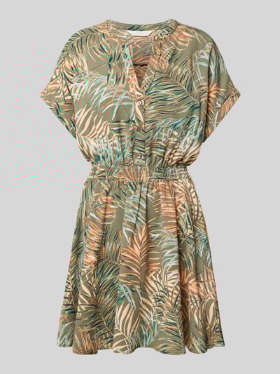 Apricot Sukienka mini z kołnierzem z lamówką Khaki 2