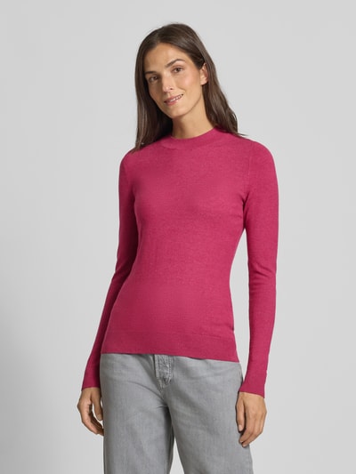 Christian Berg Woman Sweter z dzianiny z mieszanki wiskozy z okrągłym dekoltem Fuksjowy 4