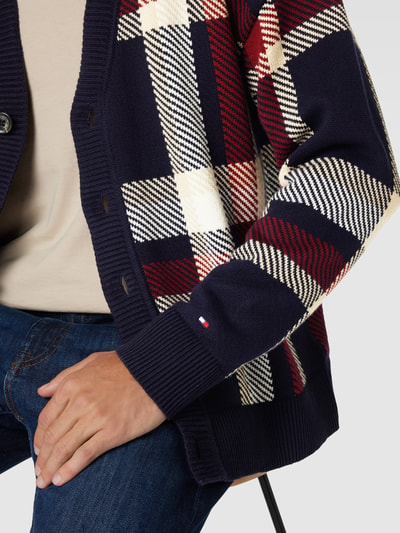 Tommy Hilfiger Gebreide cardigan met ruitmotief Rood - 3