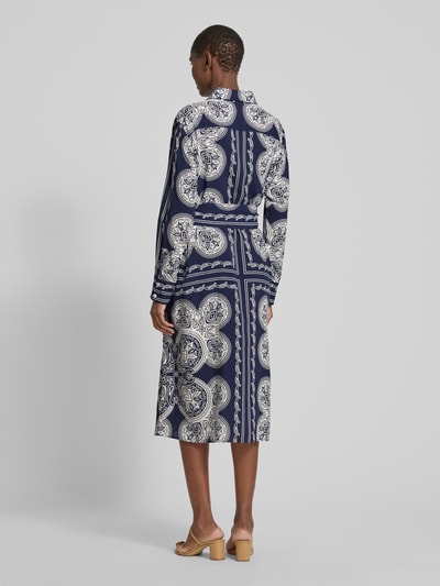 Seidensticker Sukienka midi z wiązanym paskiem Granatowy 5