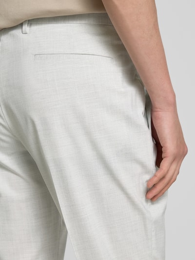 s.Oliver BLACK LABEL Regular Fit Anzughose mit Gürtelschlaufen Hellgrau 3