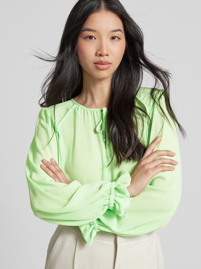 Marc Cain Blouse met druppelvormige hals Neon groen - 3