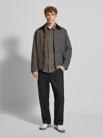 Only & Sons Loose Fit Freizeithemd aus reiner Baumwolle Modell 'ALP' Hellgrau 1