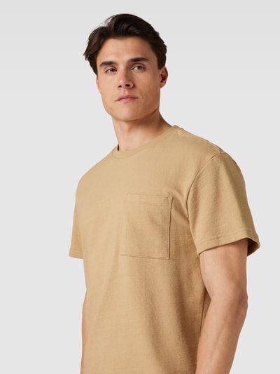 ANERKJENDT T-shirt met borstzak, model 'KIKKI' Beige - 3